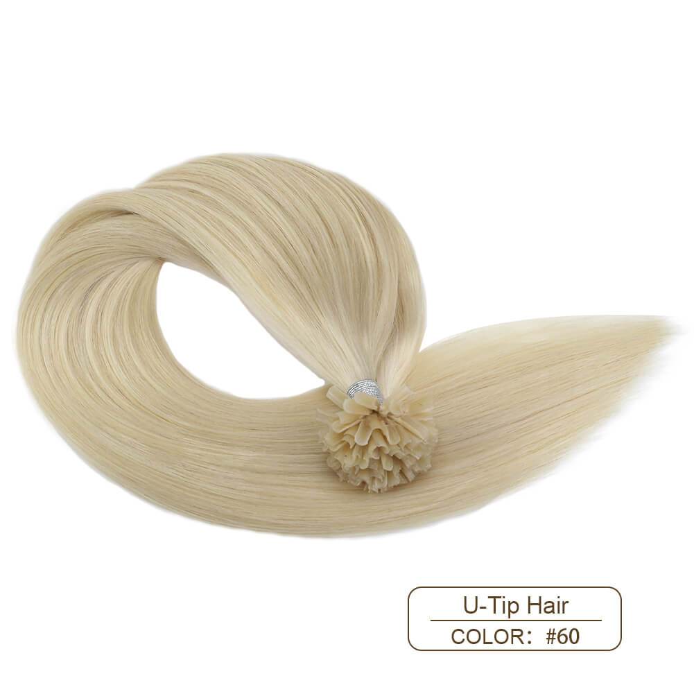 U Shaped Human Hair Extensions 20inch Pre Bonded Human Hair Extensions