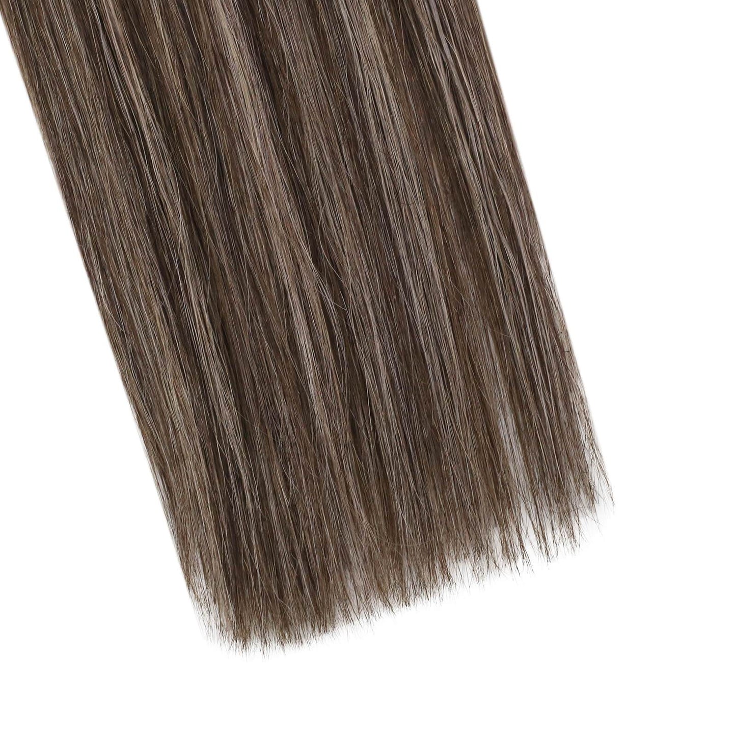 Balayage #4 Dark Brown Mixed with #18 Blonde Thick Hair Extensions Clip in for Women