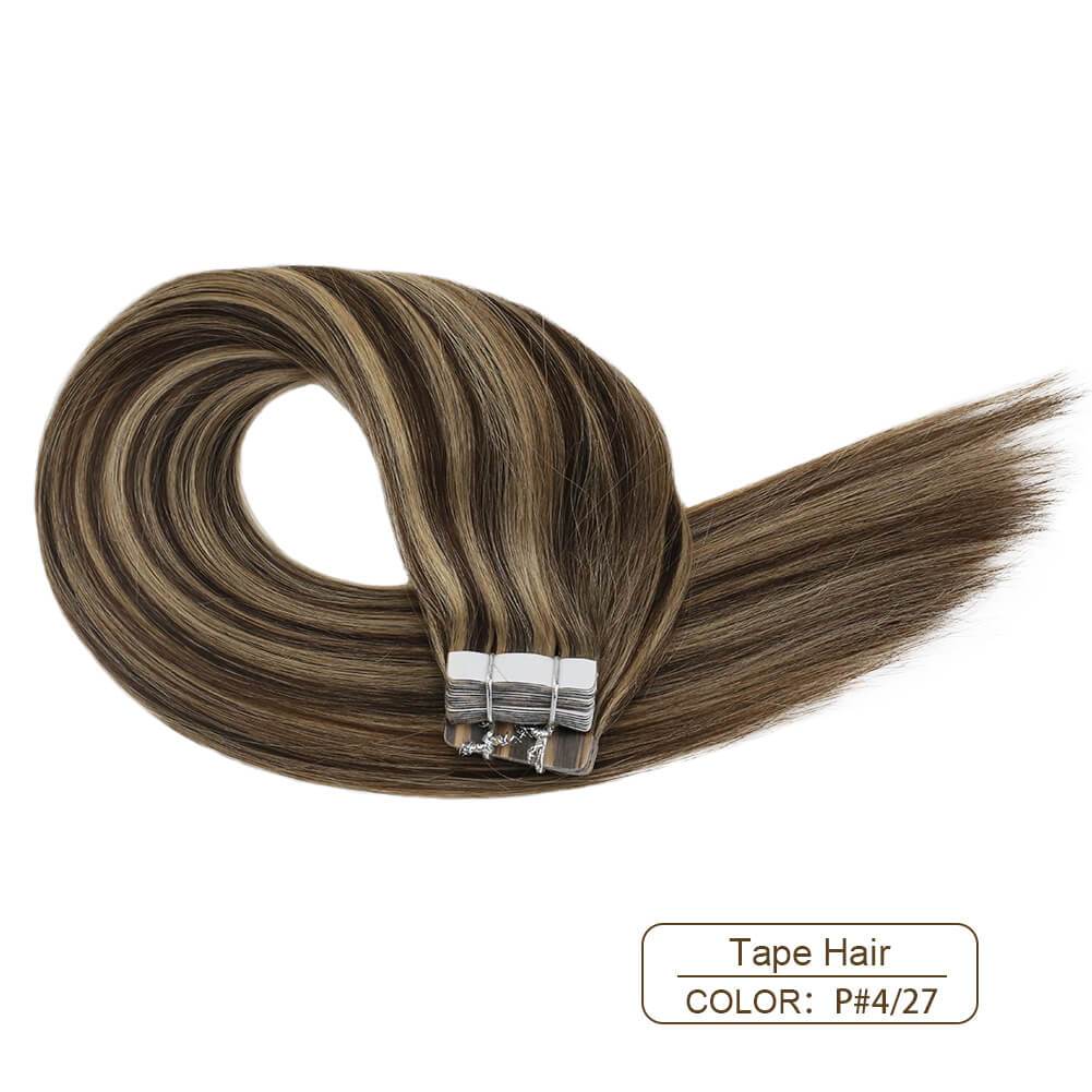 Wavy Hair Extensions Blonde Tape in Hair Extensions Human Hair