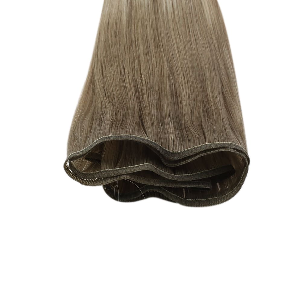 Flat Silk Weft Hair Extensions virgin hair weft
