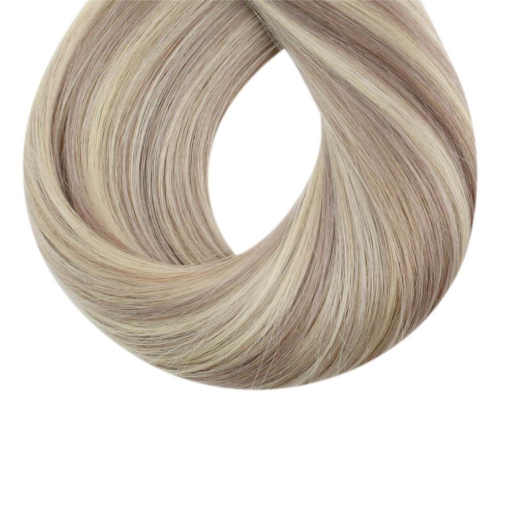 Stick Tip Hair Extensions Human Hair Blonde