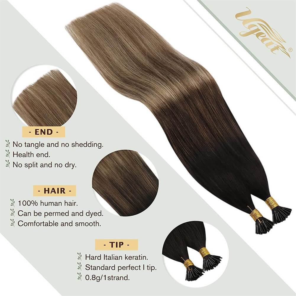 Keratin Natural Remy I Tips Hair Extensions