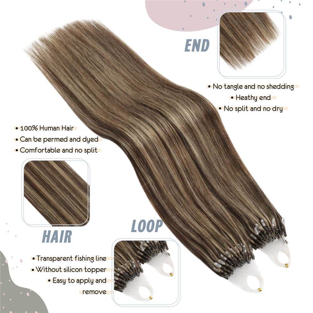 Micro Links Hair Extensions Human Hair