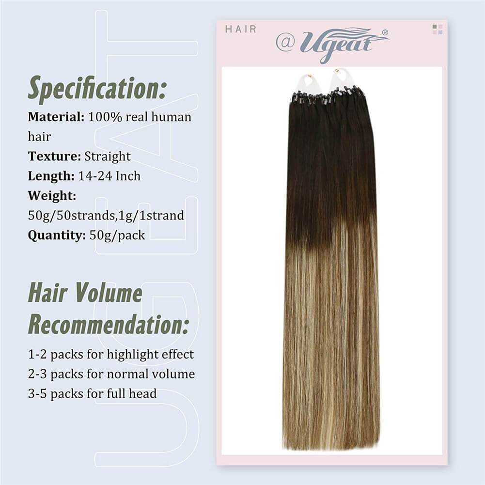 balayage micro loop hair real hair extensions wholesale