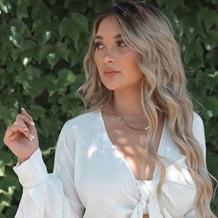 100% Remy Human Hair Clip in Extensions Balayage Color #1B/18/60 Black with Blonde