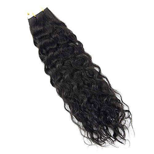Hand Tied Double Tape Hair Extension Wavy Hair Tape in Hair Extensions