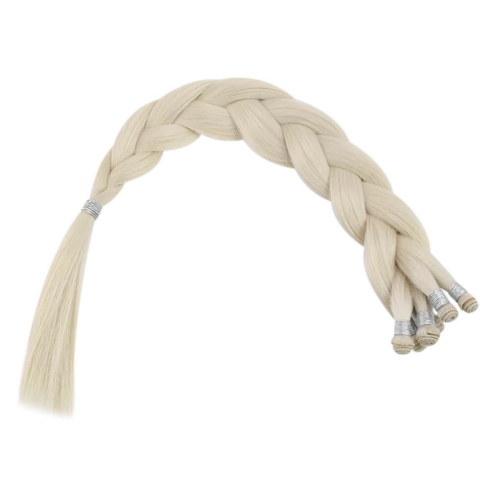 hand tied weft real hair extensions weft hair extensions wholesale