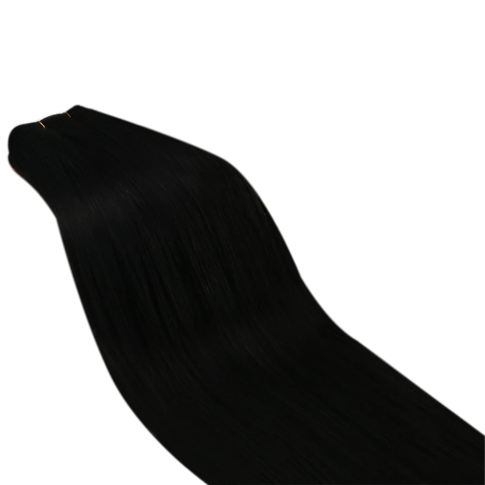 Hair Weave Style Sew in Off Black Color Remy Human Hair #1b
