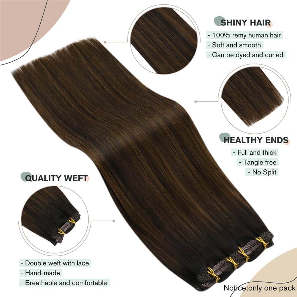 Full Head Extension Clip in Very Easy to Wear Hair