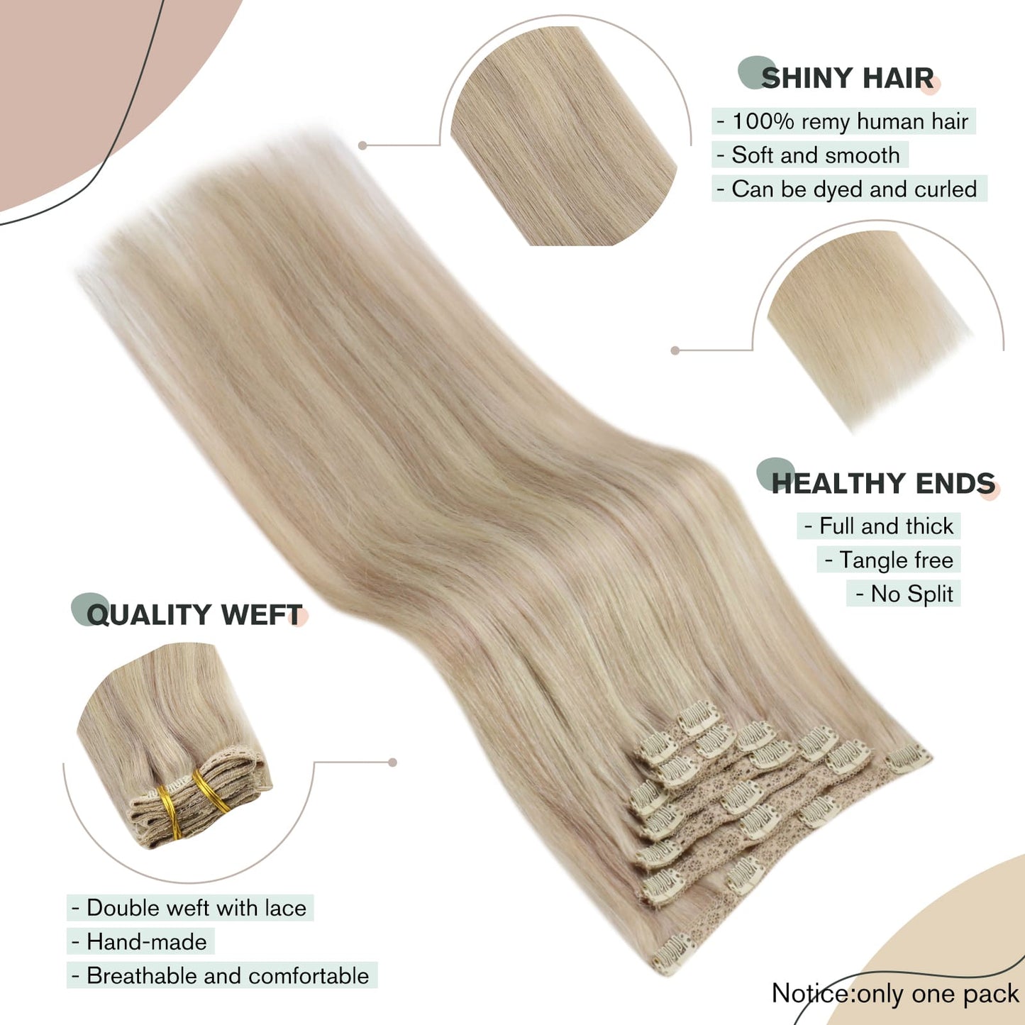 clip on hair extensions human hair