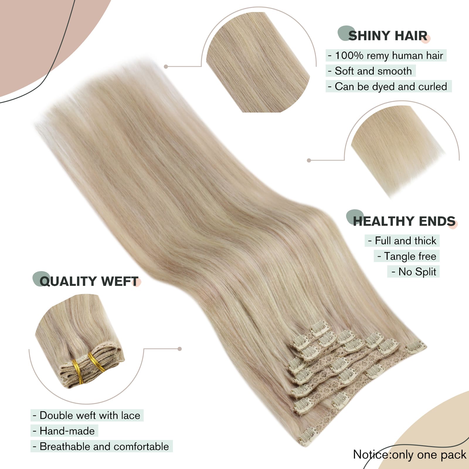 clip on hair extensions human hair