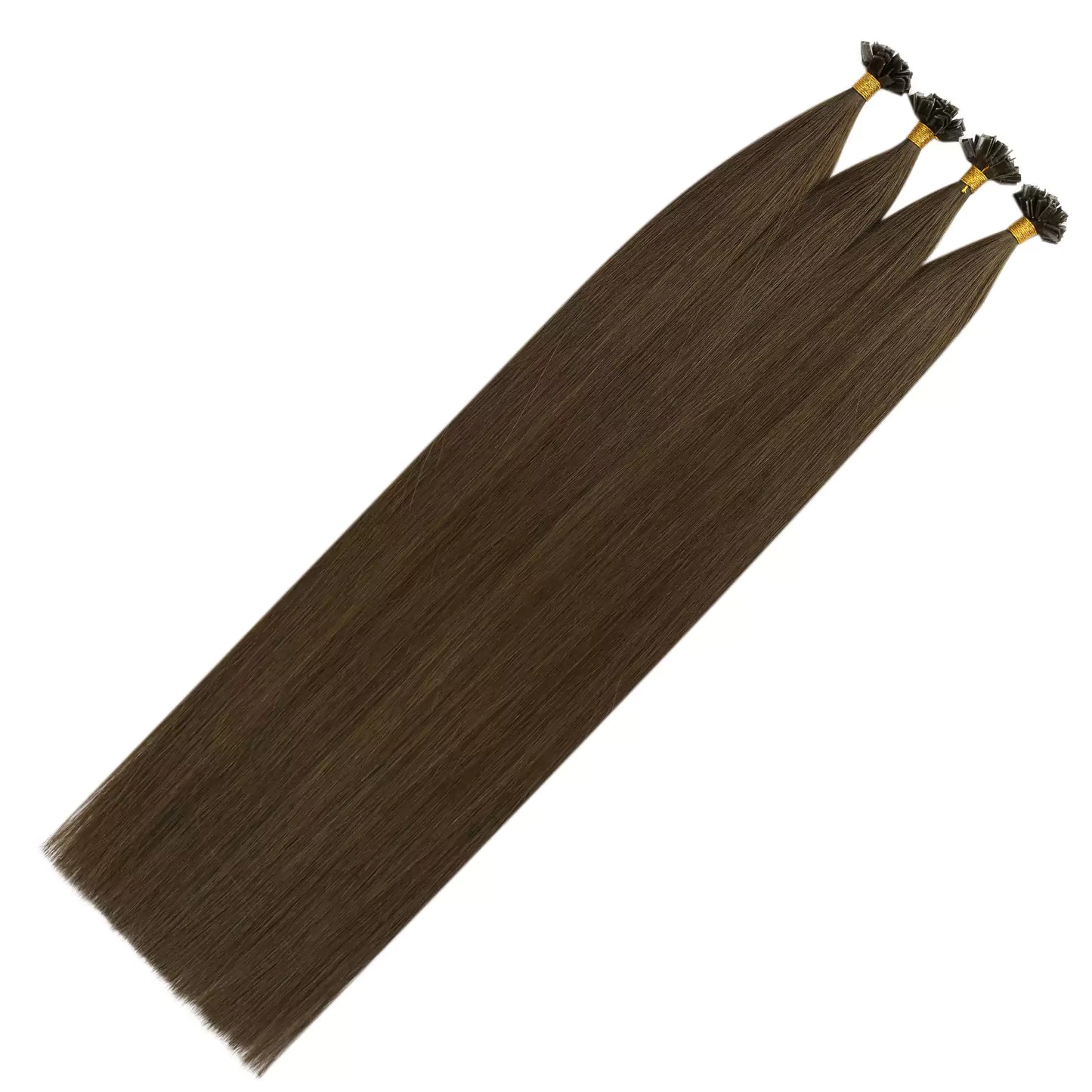 Human Hair K-tip Fusion Hair Extensions Solid Dark Brown