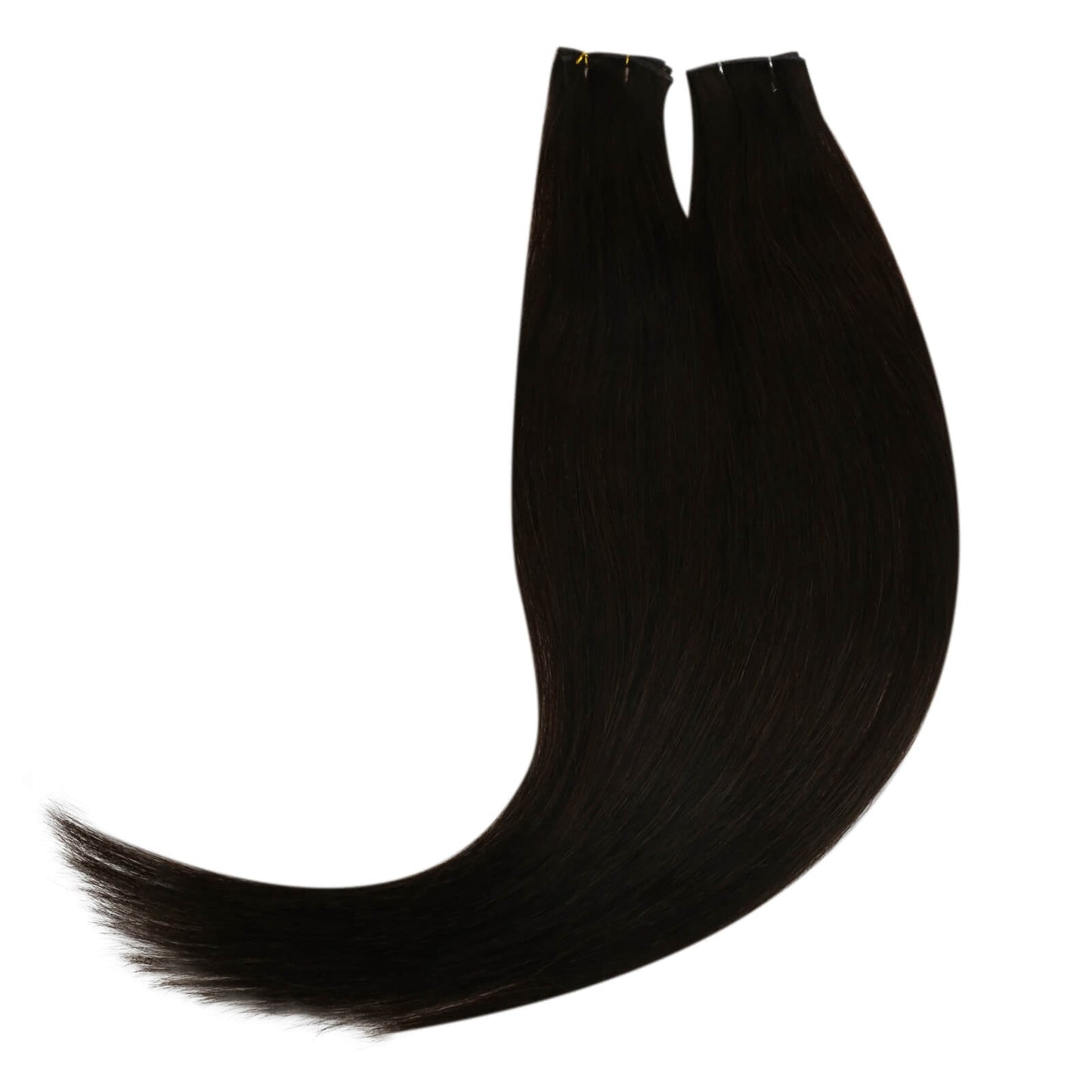 Sew in Darkest Brown Genius Weft Extensions invisible weft extensions