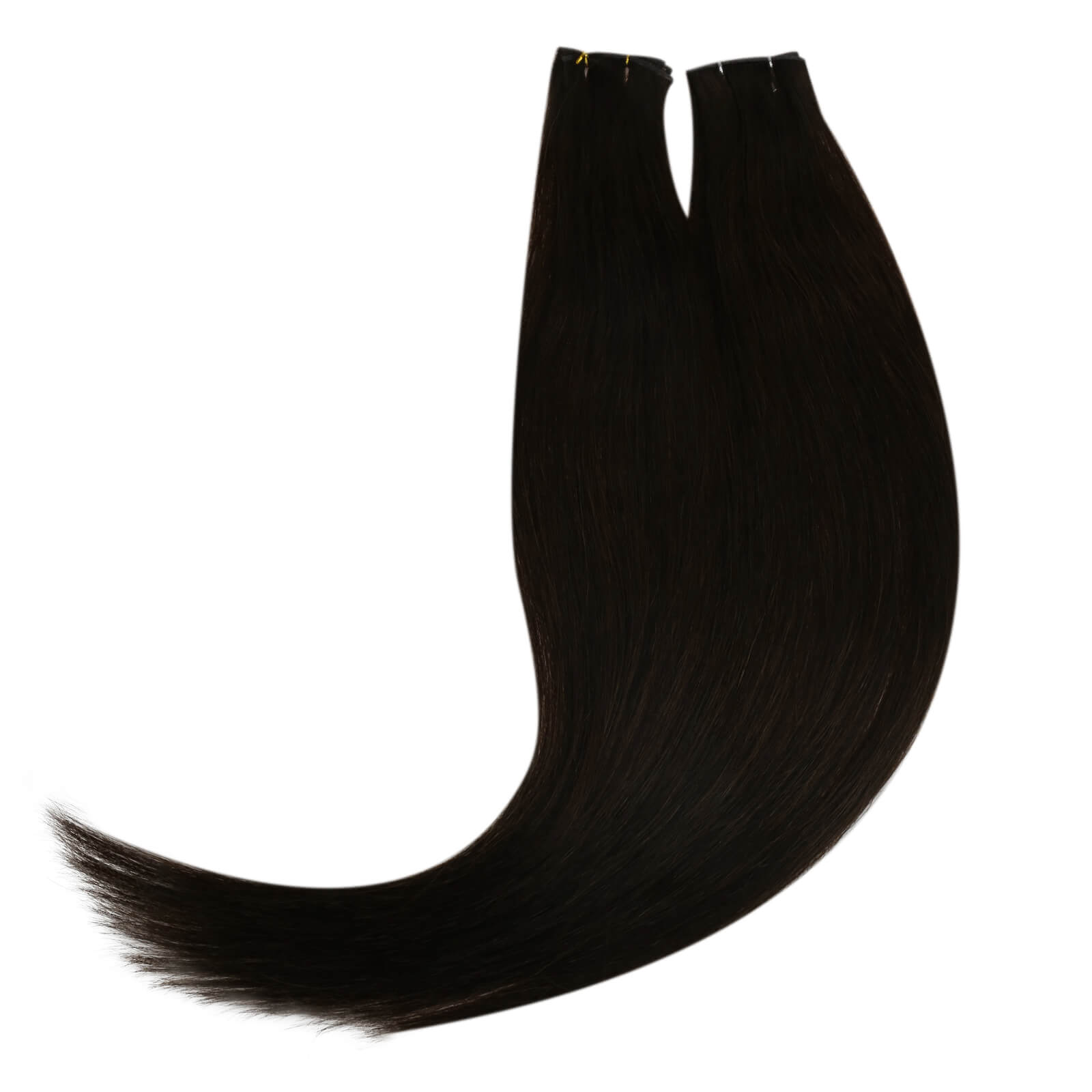 Sew in Darkest Brown Genius Weft Extensions invisible weft extensions