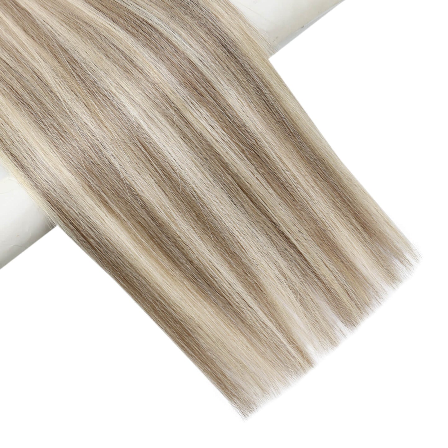 human hair extensions flat silk weft #8P60