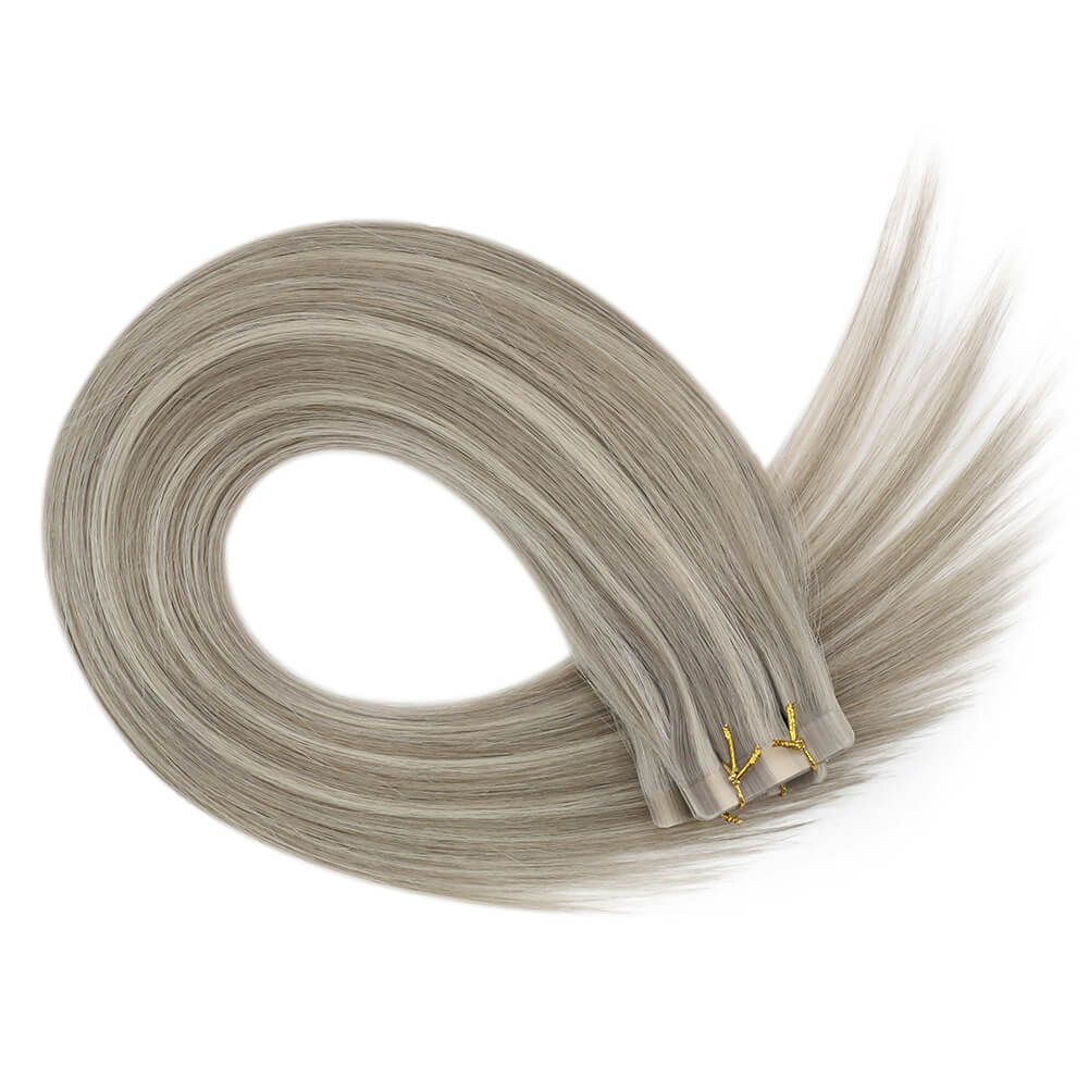 Tape in Extensions Human Hair 16Inch 100% Remy Human Hair Extensions