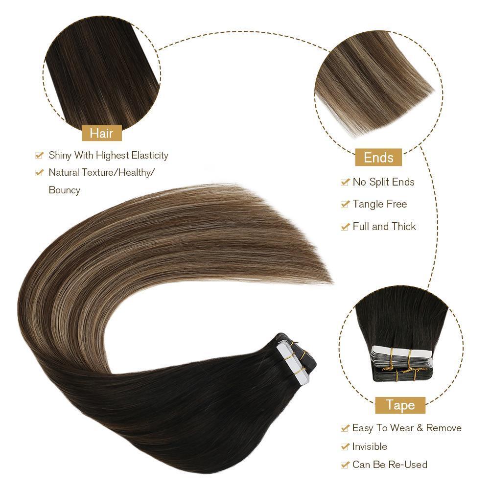 balayage human extensions