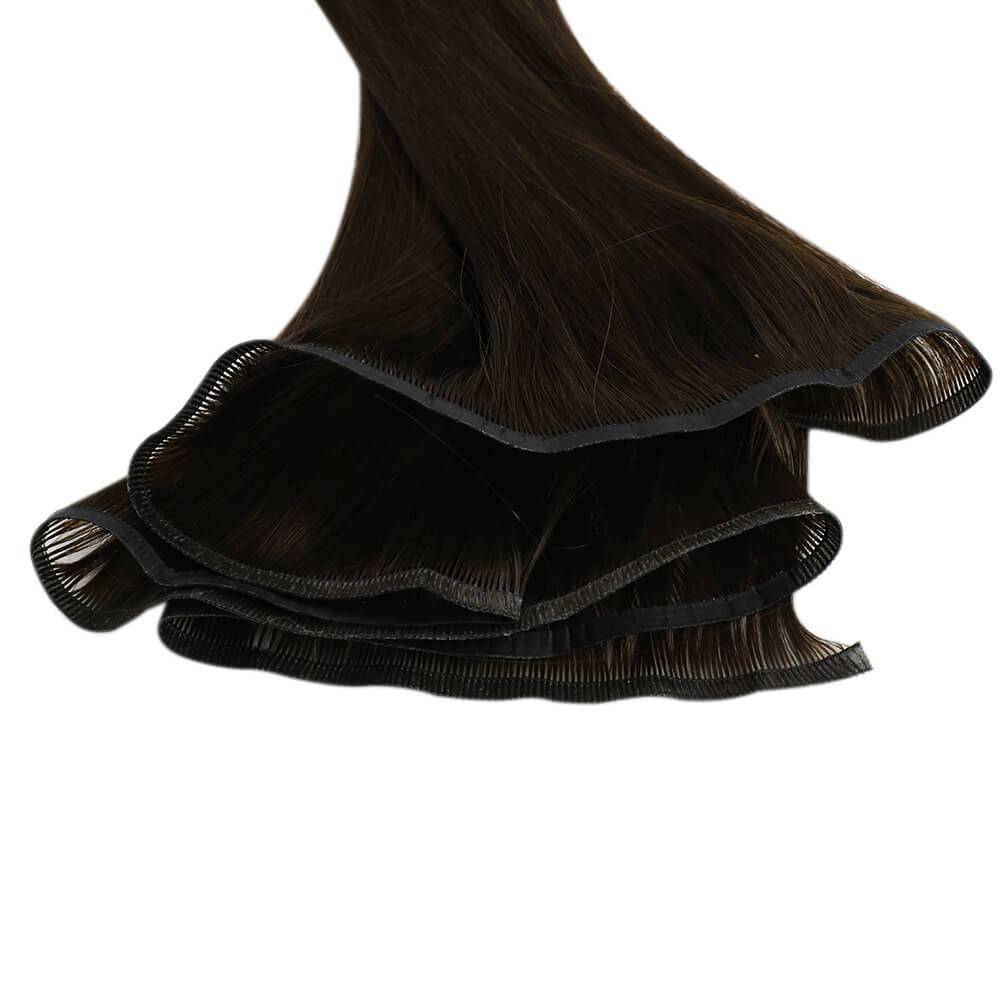 real human hair wefts solid color flat track weft