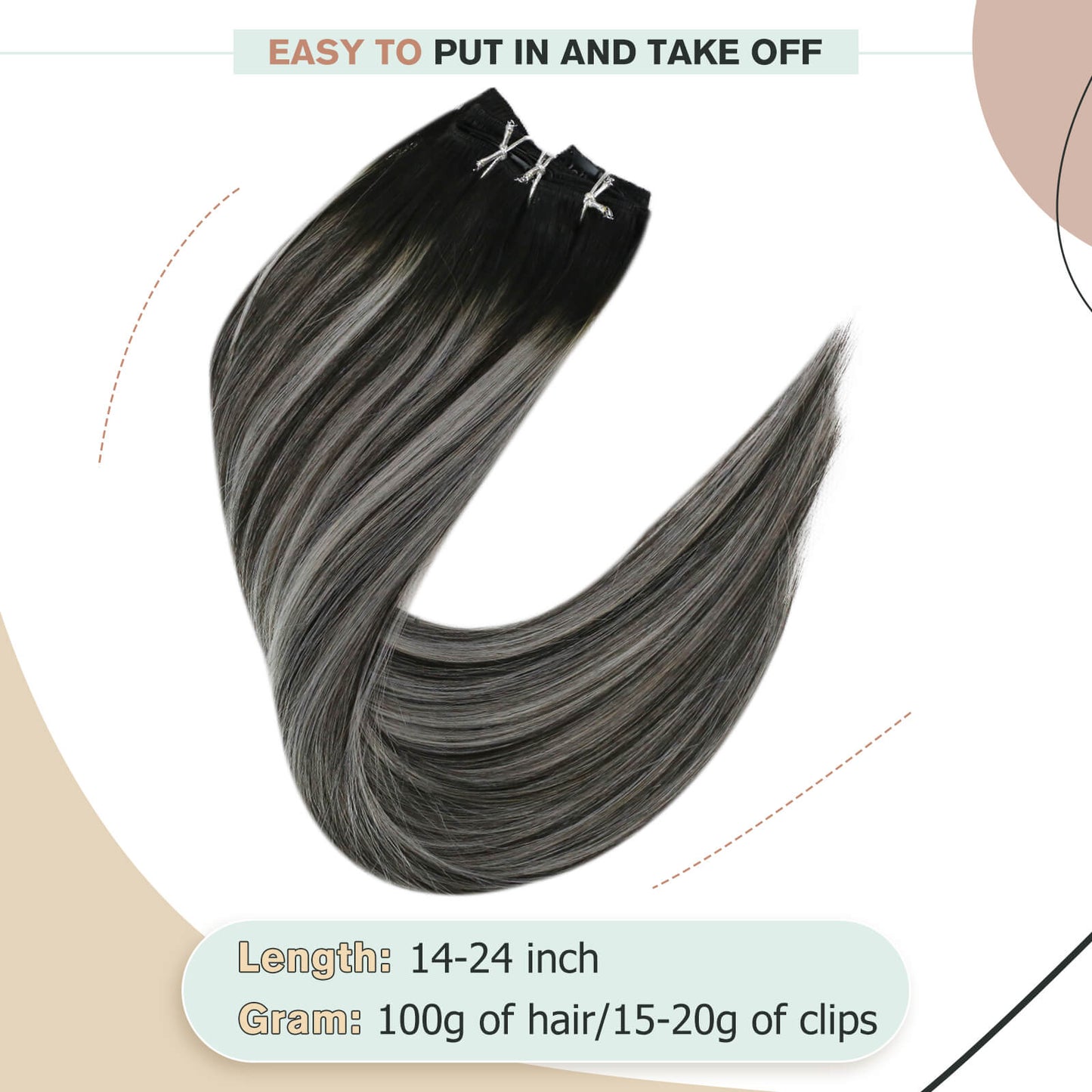 ugeat hair extension 120g 7 pcs