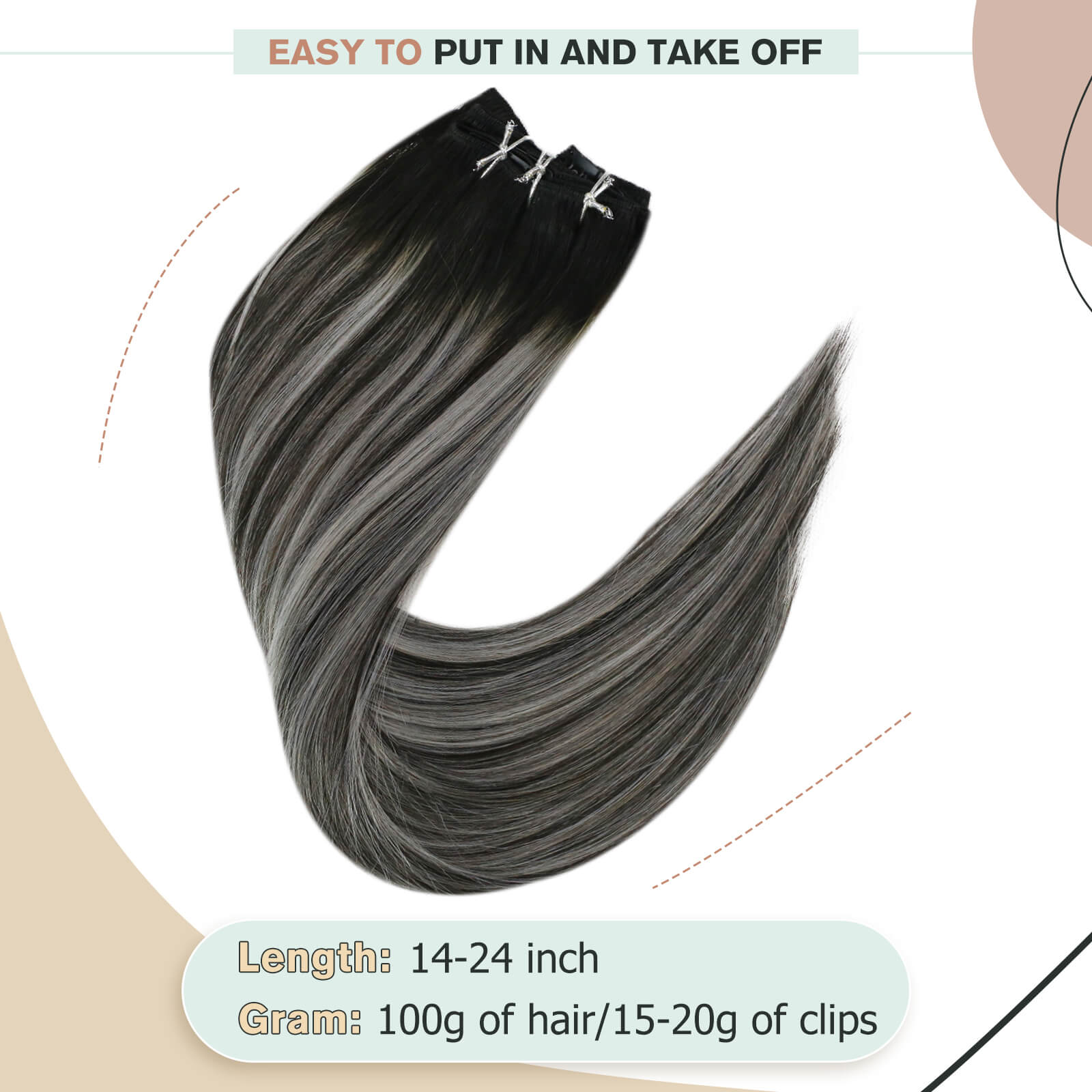 ugeat hair extension 120g 7 pcs