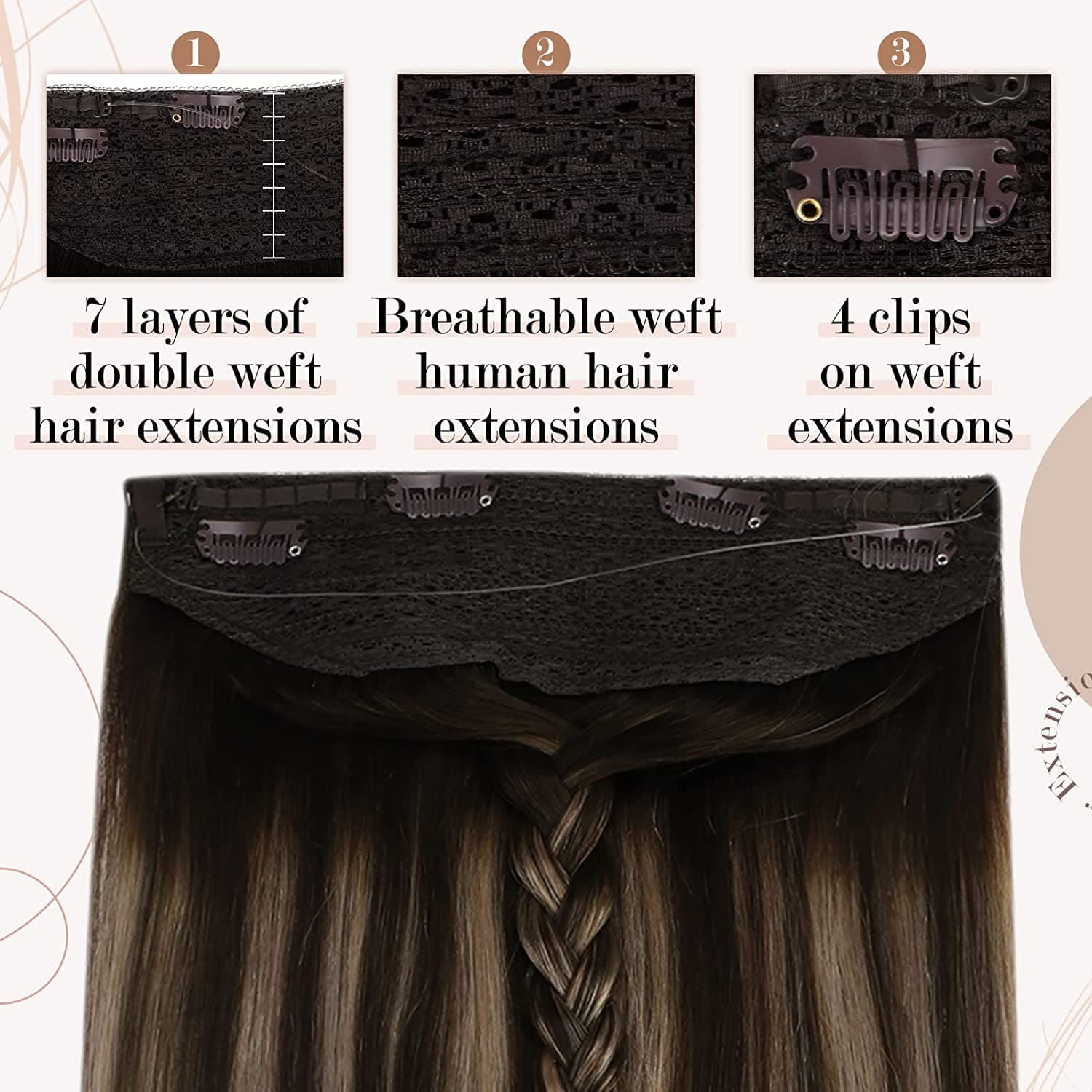 real hair halo extensions in human hair