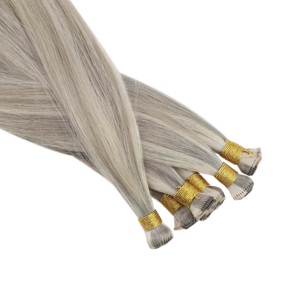 hand-tied weft best selling in hair extensions real hair weft extensions