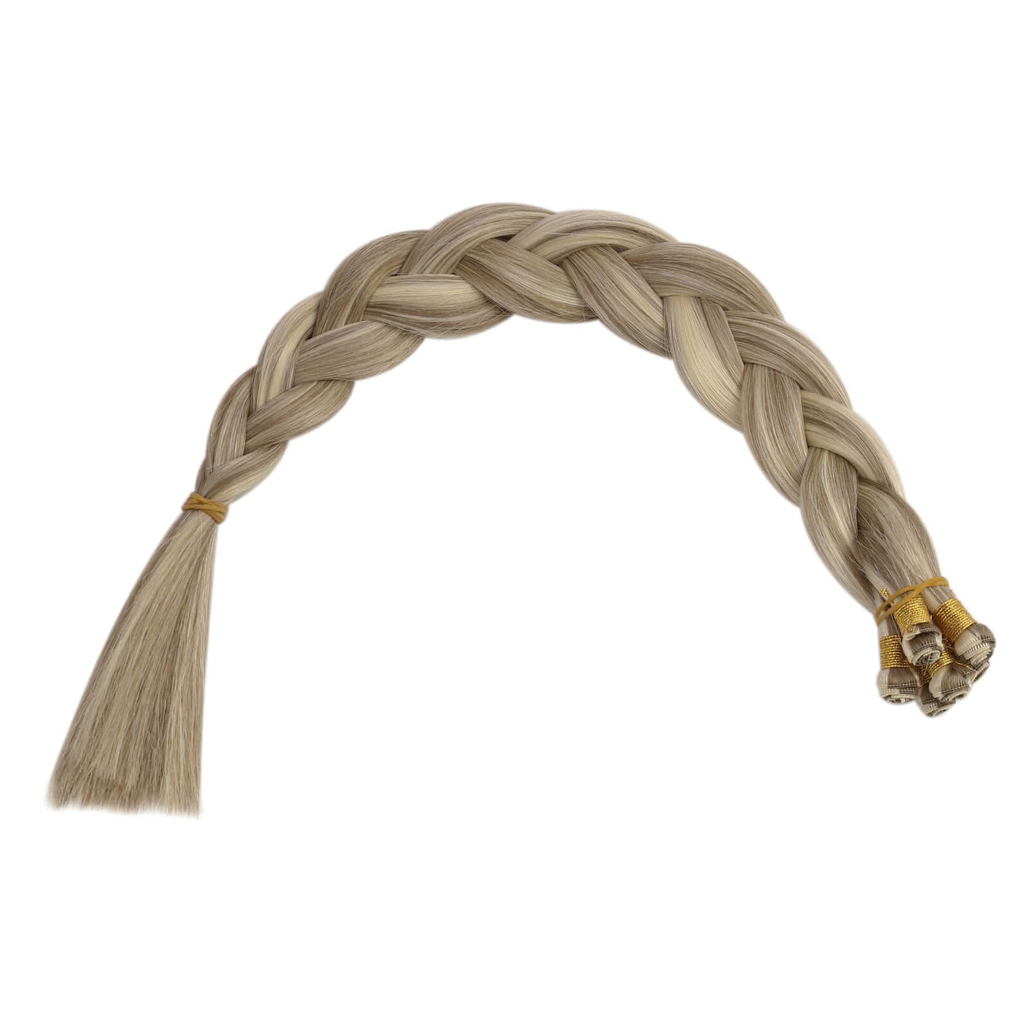 Virgin Hand-tied Human Hair Weft natural straight hair weave