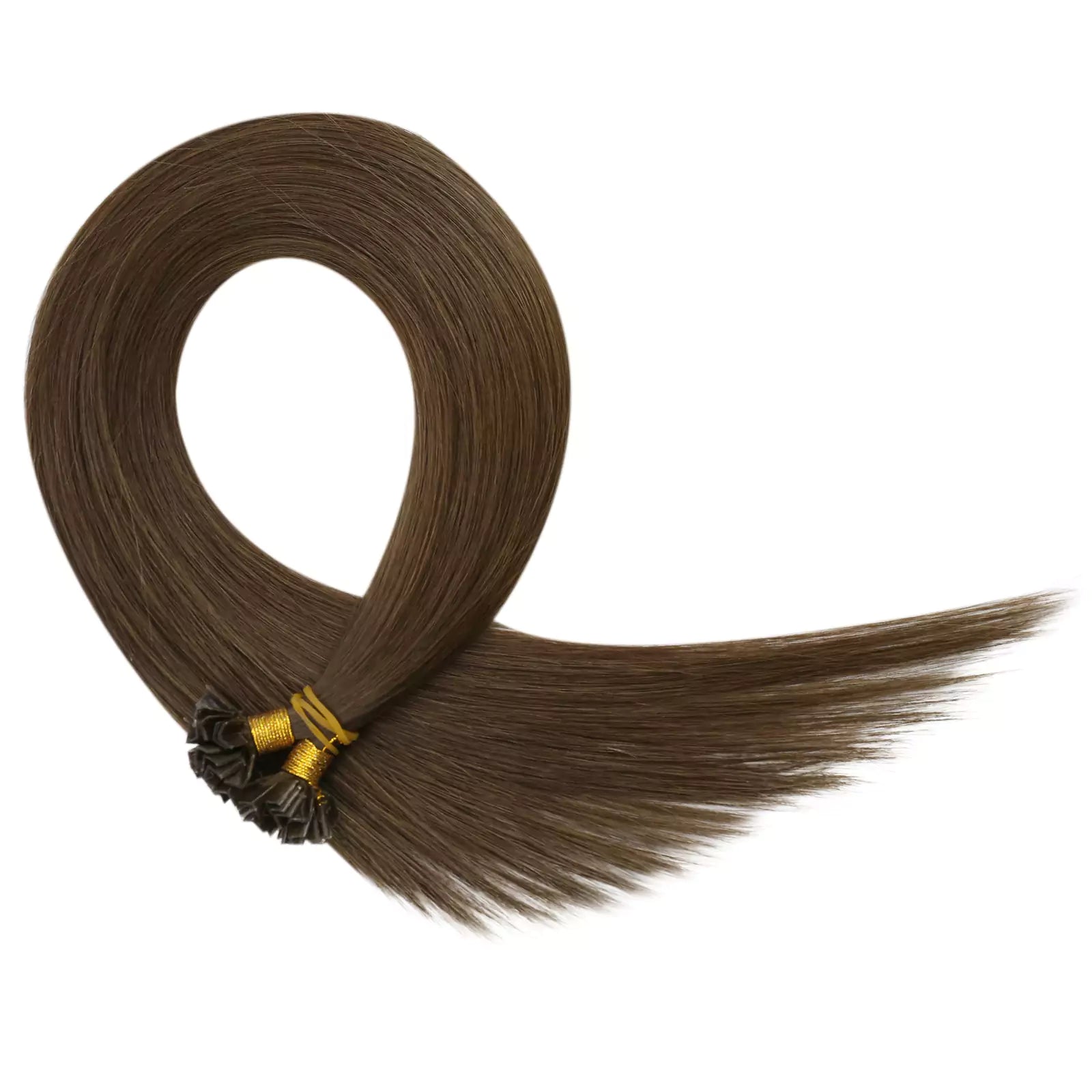 virgin cuticle aligned hair k tip dark brown color