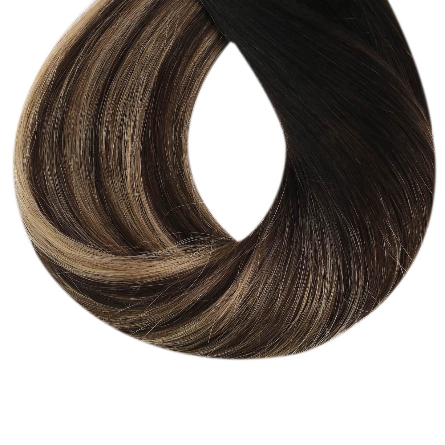 Pre Bonded U Tip Human Hair Extensions #1B Black Mixed with #4 Brown and #27