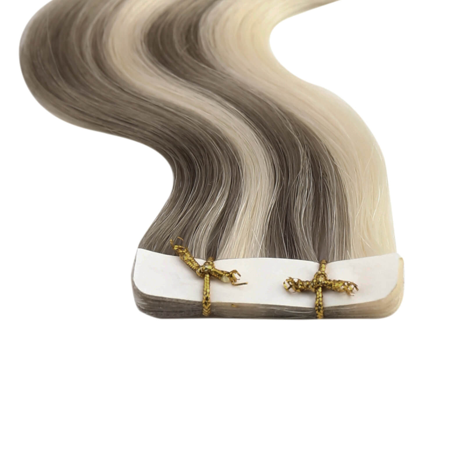 invisible highlight wavy tape in hair extensions