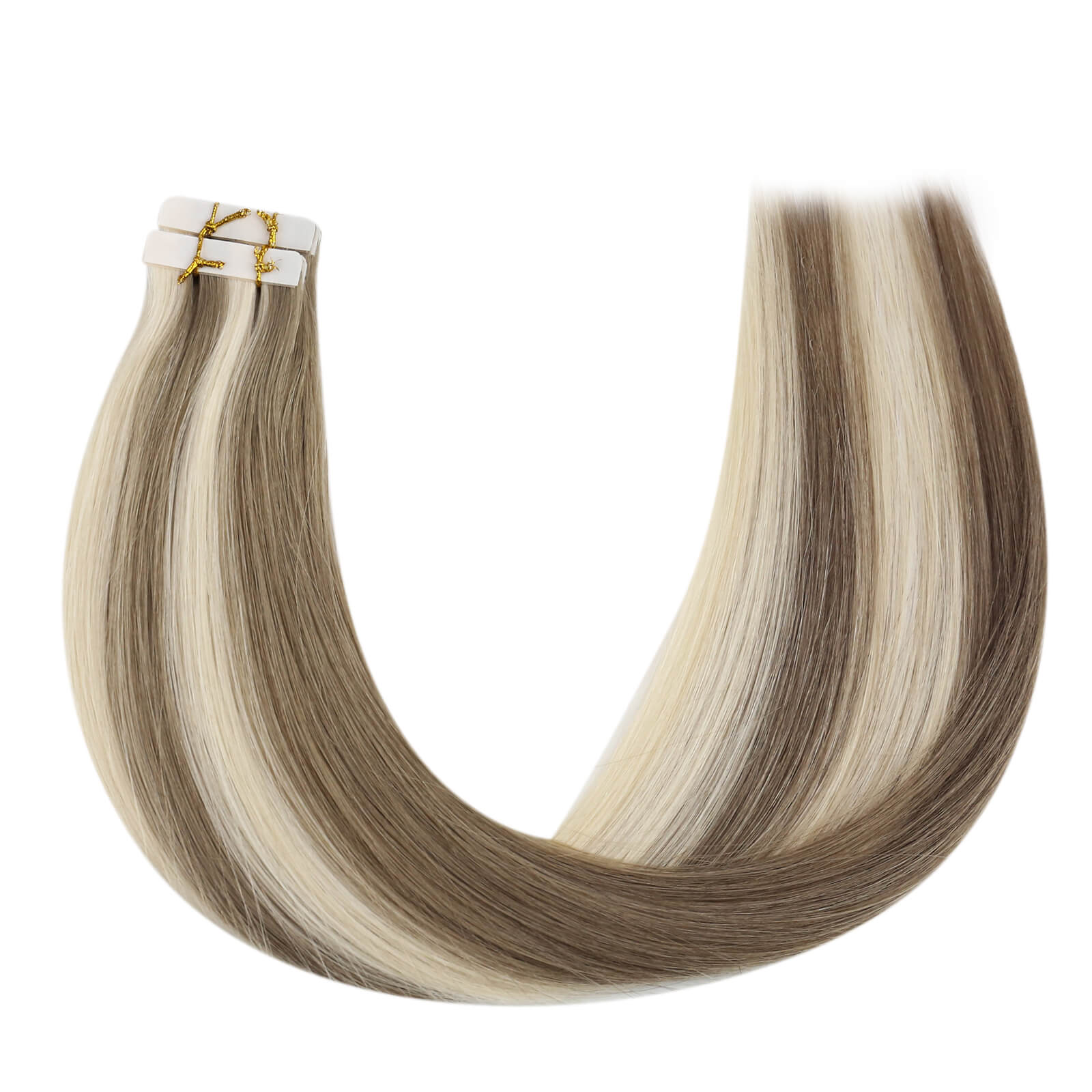 real tape in hair extensions highlights
