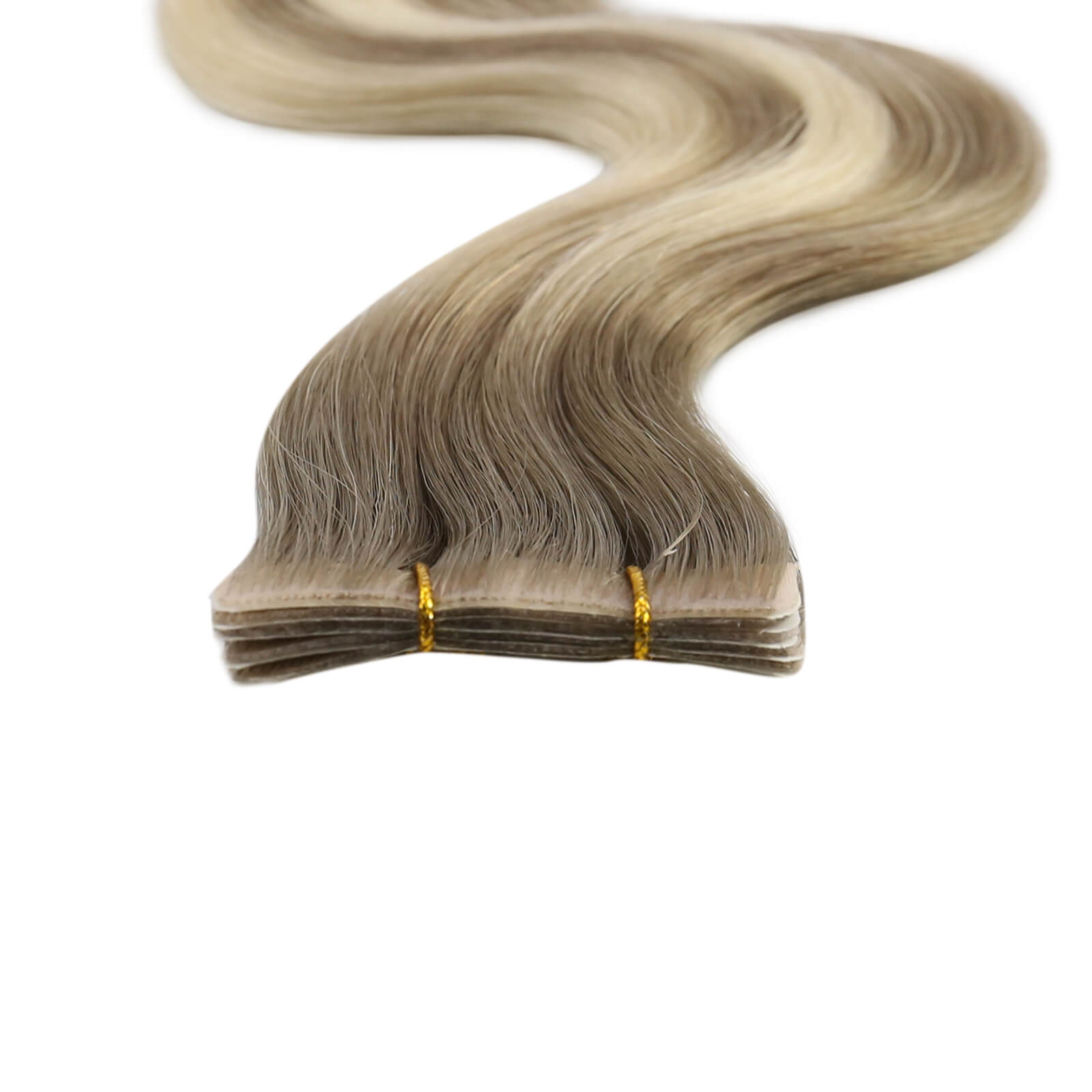 beach wavy injection tape in hair extensions #8/8/613 professional hair extensions wholesale