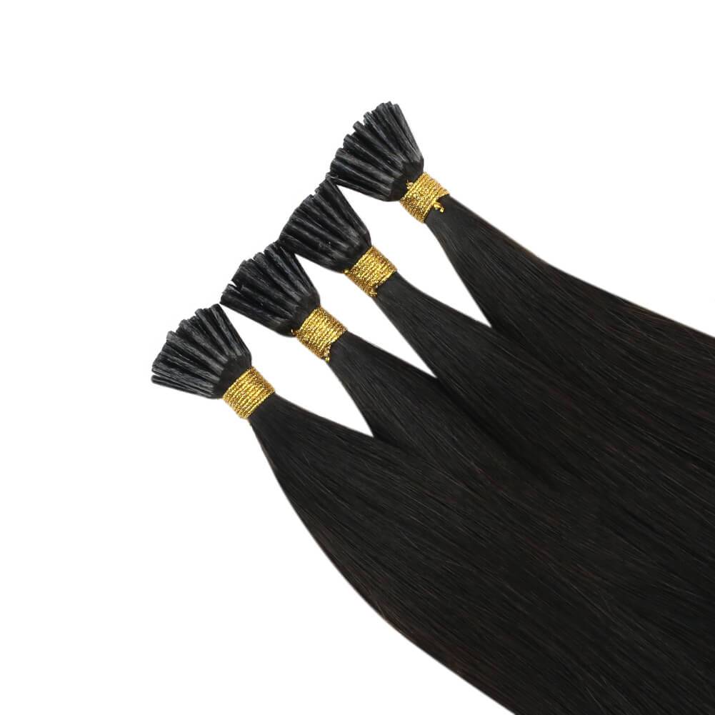 Virgin Hair i tip human hair extensions thick hair