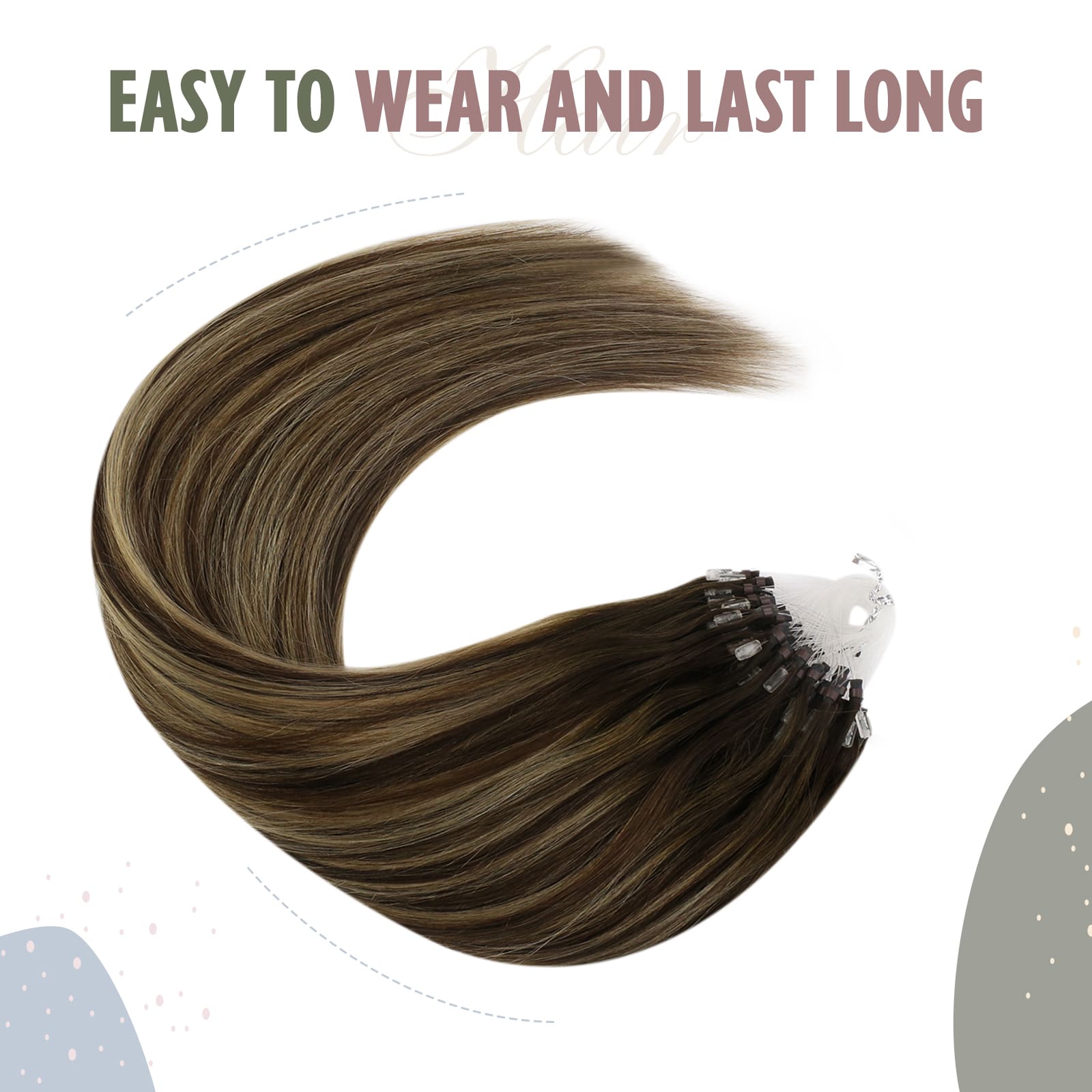 micro loop extensions on short hair