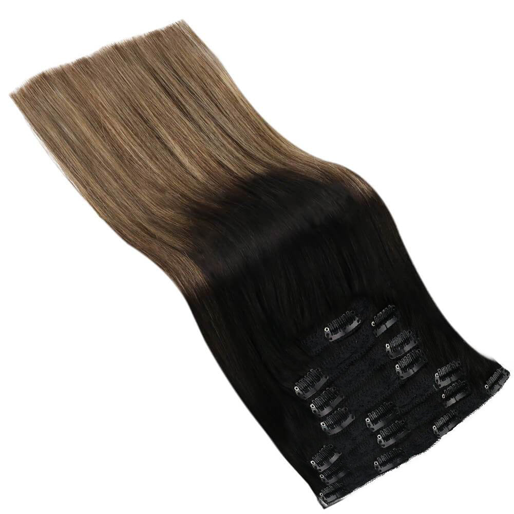 Hair Extensions Clip in Human Hair 22 Inch Natural Human Hair Clip in Extensions