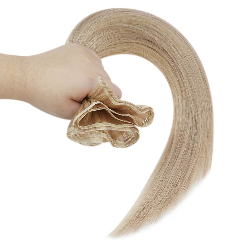 flat track weft thick virgin hair bundles from weft to bottom