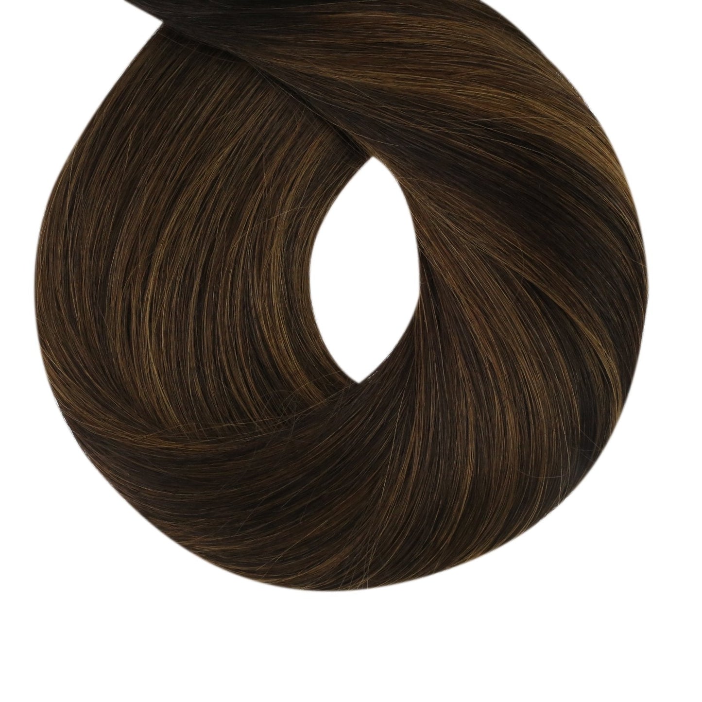 Tape in Real Human Hair Extensions Two Tones Brown Color #2/6/2-Ugeat