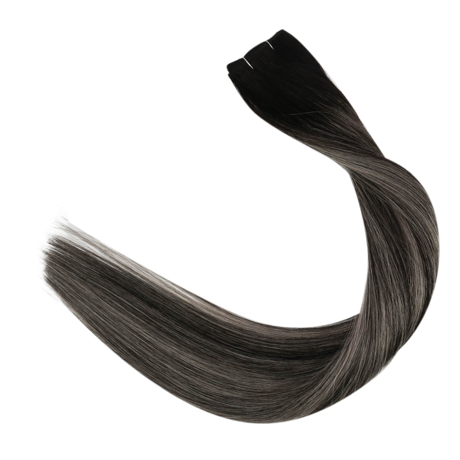 Machine Hair Weft Sew in Balayage Black with Blonde hair extensions vendors wholesale