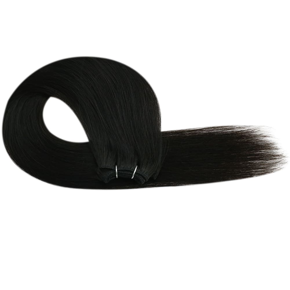 virgin machine tied weft hair extensions human hair