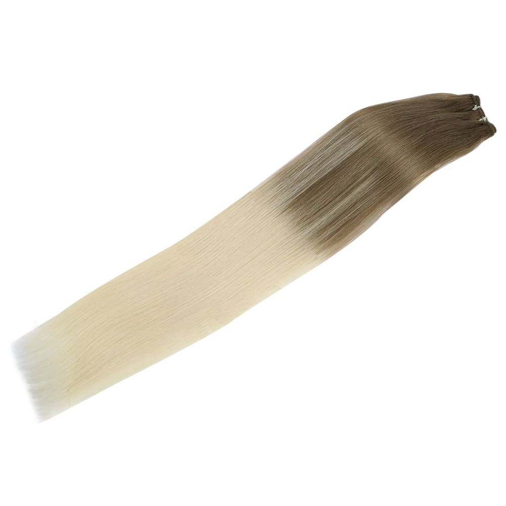 virgin hair weft balayage color professional hair extensions