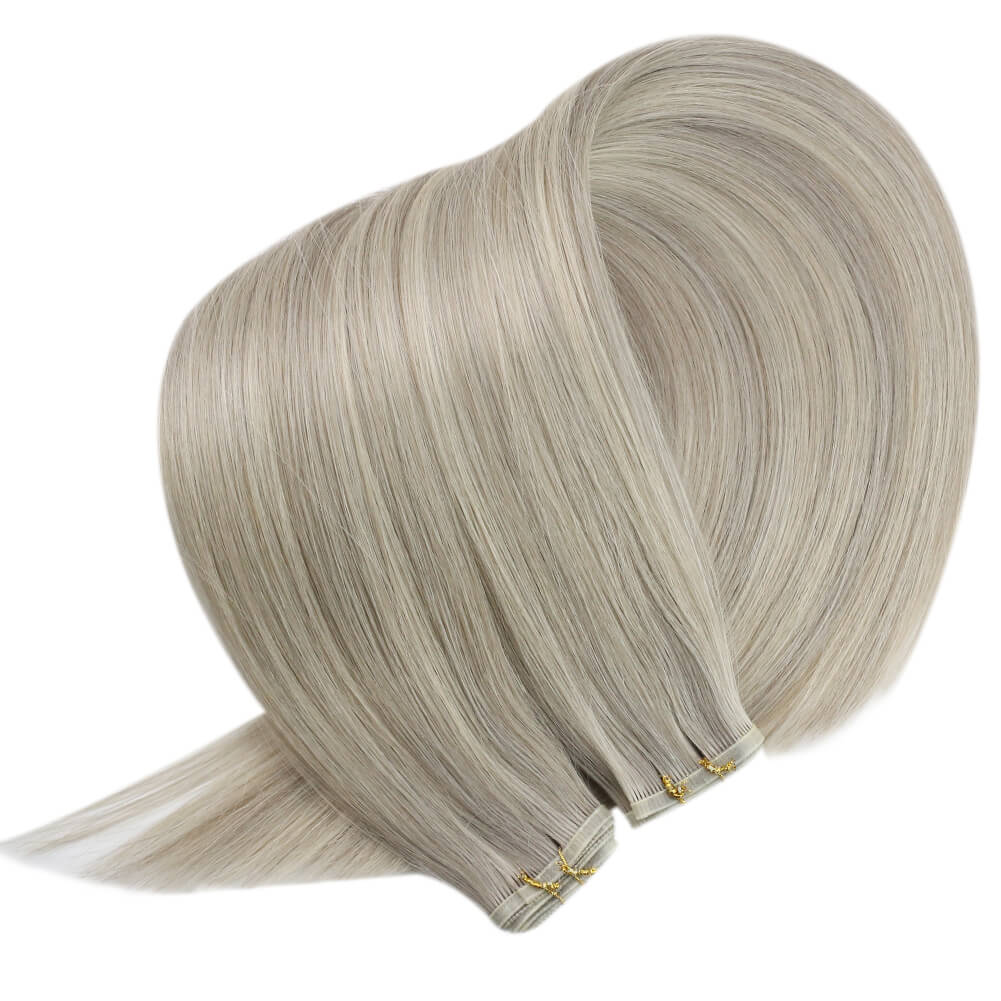 Virgin  Seamless Weft Flat Silk Weft Hair Extensions