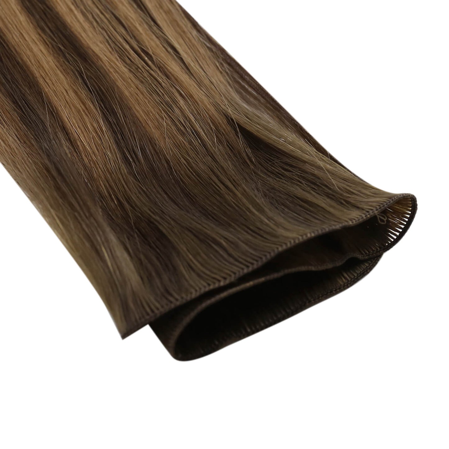 invisible human hair weft balayage color
