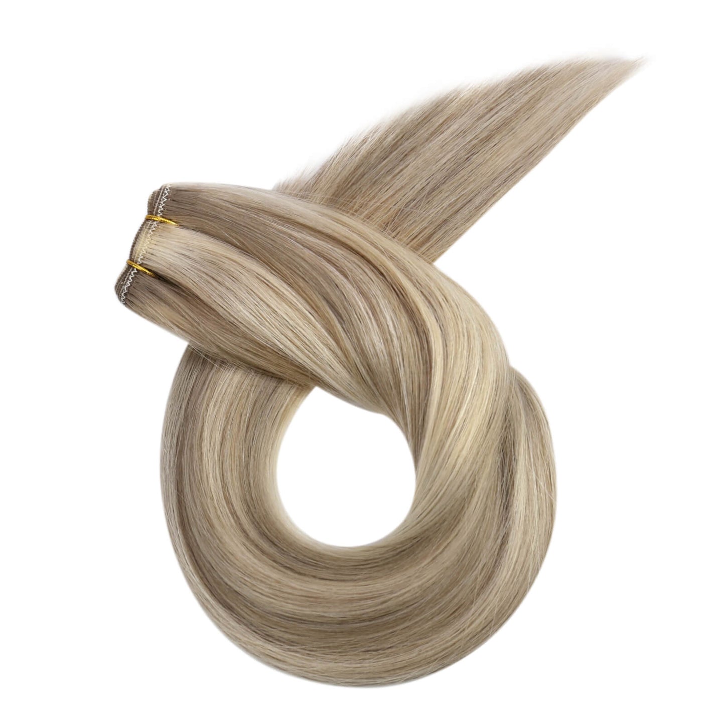 machine made human hair weft