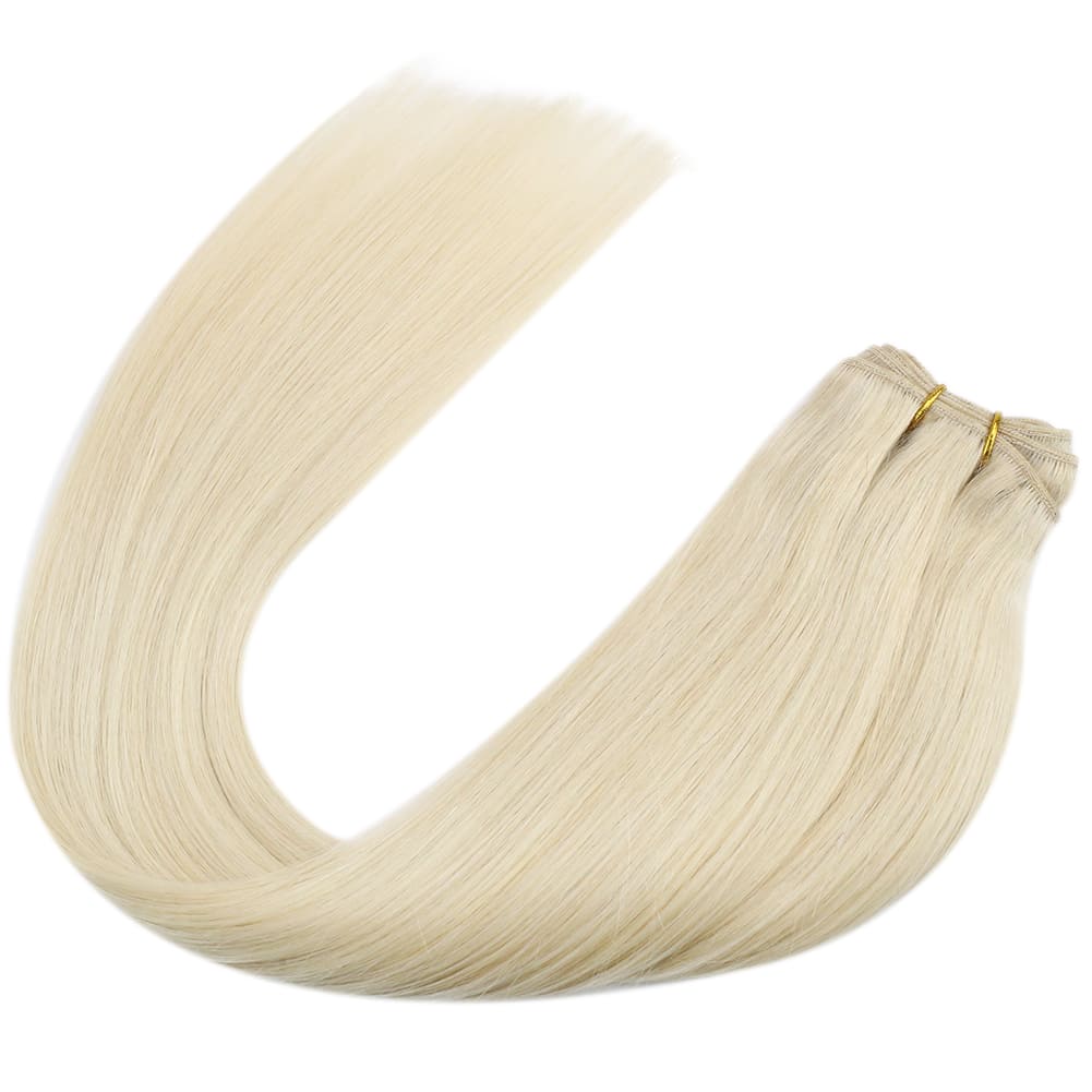 Platinum Blonde Color Remy Human Hair #60