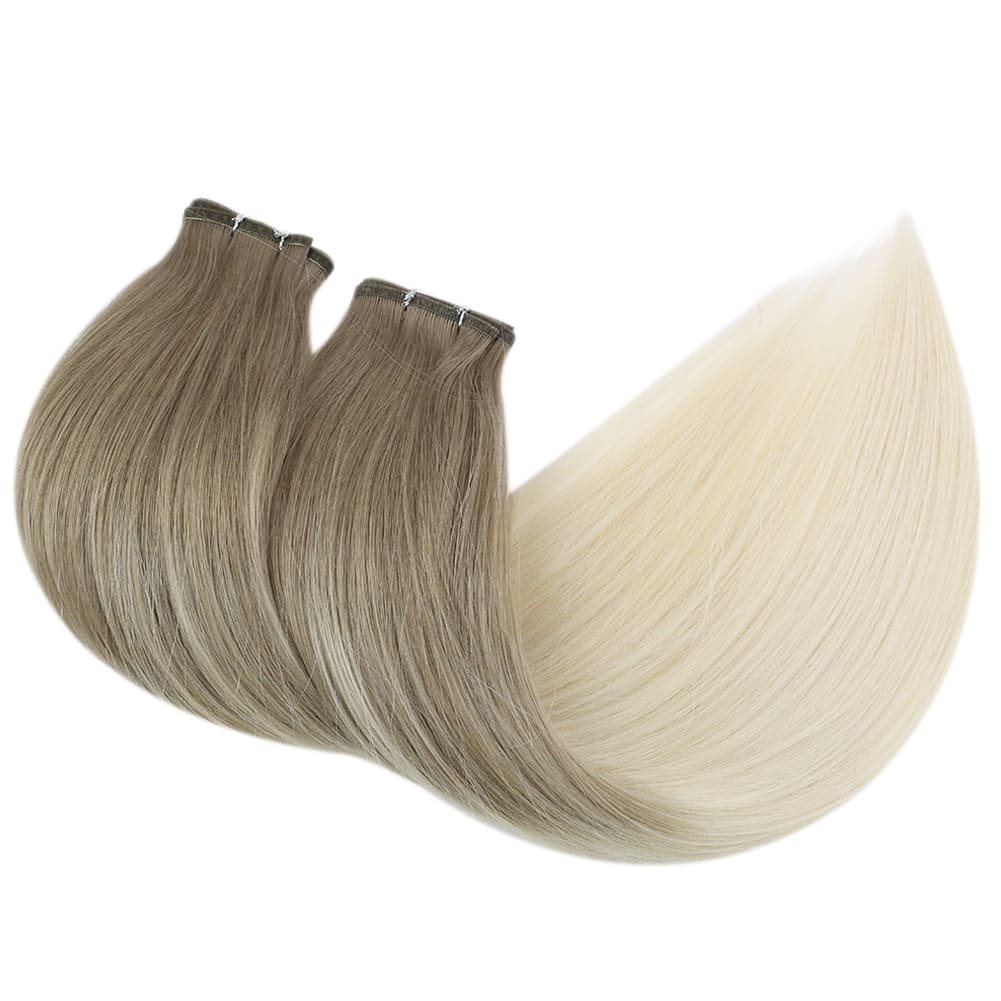 flat track weave weft bundle human hair wholesale virgin hair weft