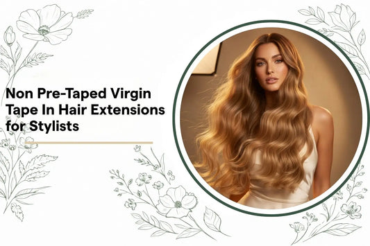 Non Pre-Taped Virgin Tape In Hair Extensions for Stylists