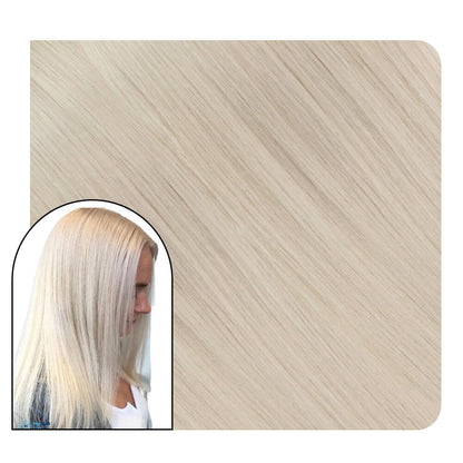Hair Extensions Bleach Blonde Virgin I-tip Hair Extensions #1000