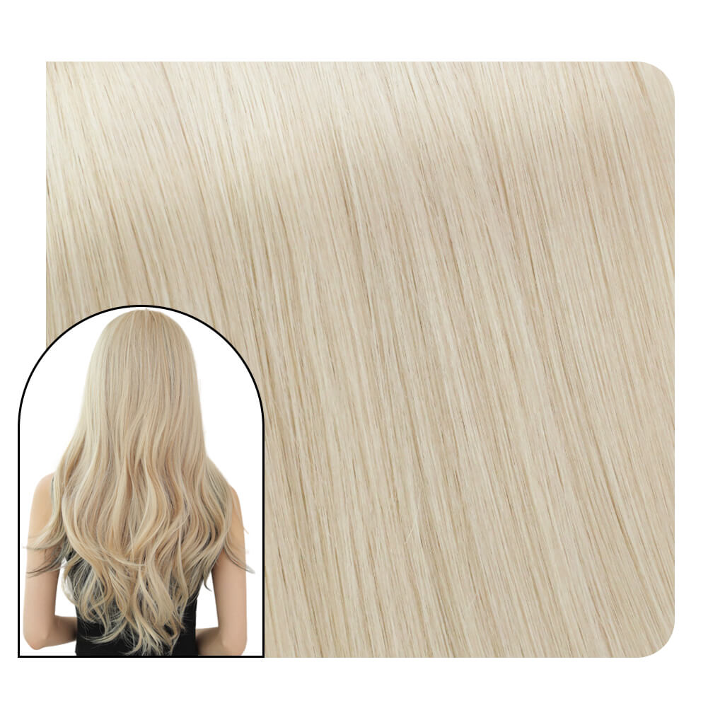 Human Hair U-tip Fusion Quality Virgin Extensions Pure Blonde