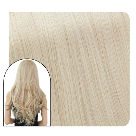 [Virgin Hair] Flower Invisible Tape in Extensions Human Hair White Blonde #1000