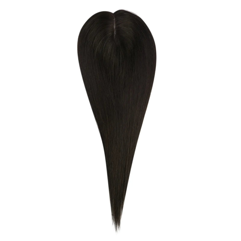 mono base hair topper without bangs